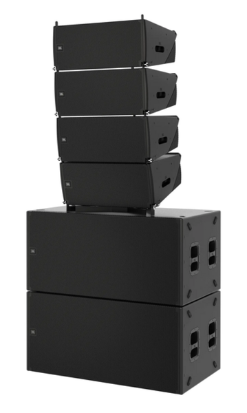 DUAL 10" POWERED LINE ARRAY LOUDSPEAKER, 105 DEGREE COVERAGE, 600 WATTS CONT (400 LF, 200 HF)